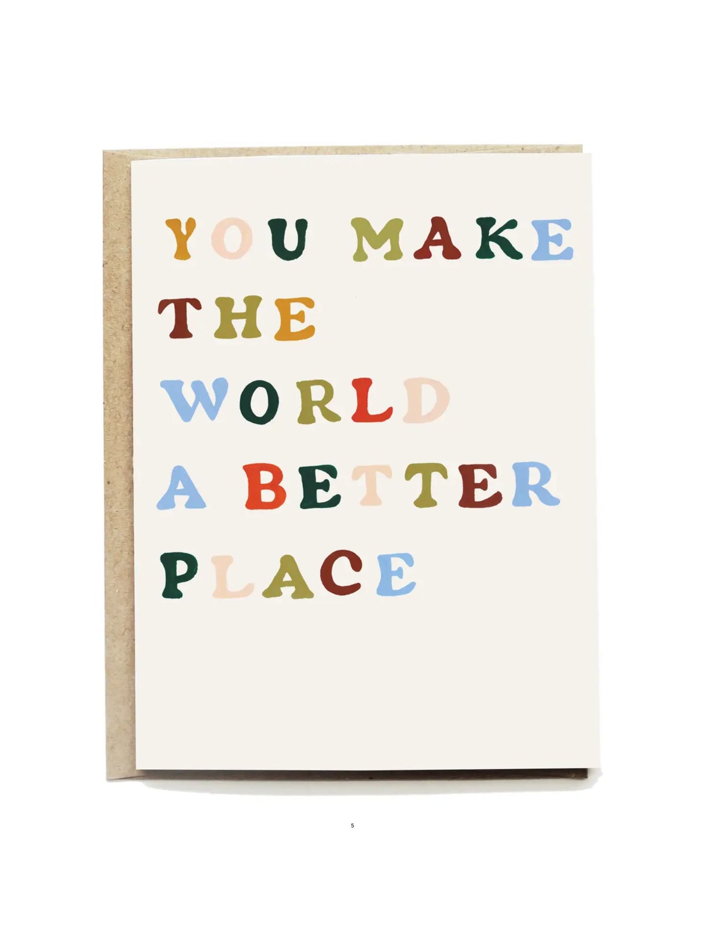 Rainbow Letter Encouragement Card