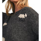 Fuzzy Sheep Motif Sweater Pullover