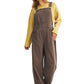 Vintage-Washed Twill Wide-Leg Overall