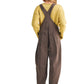 Vintage-Washed Twill Wide-Leg Overall