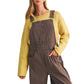 Vintage-Washed Twill Wide-Leg Overall