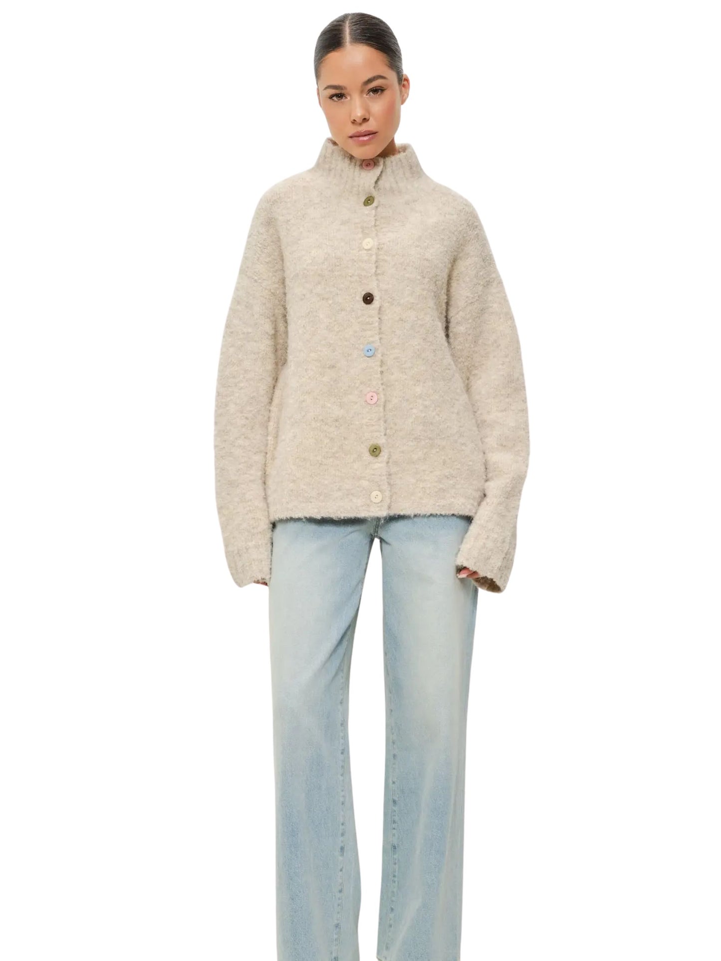 Keira Funnel Neck Knitted Pullover