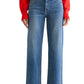 Mid Rise Slim Wide Leg Denim
