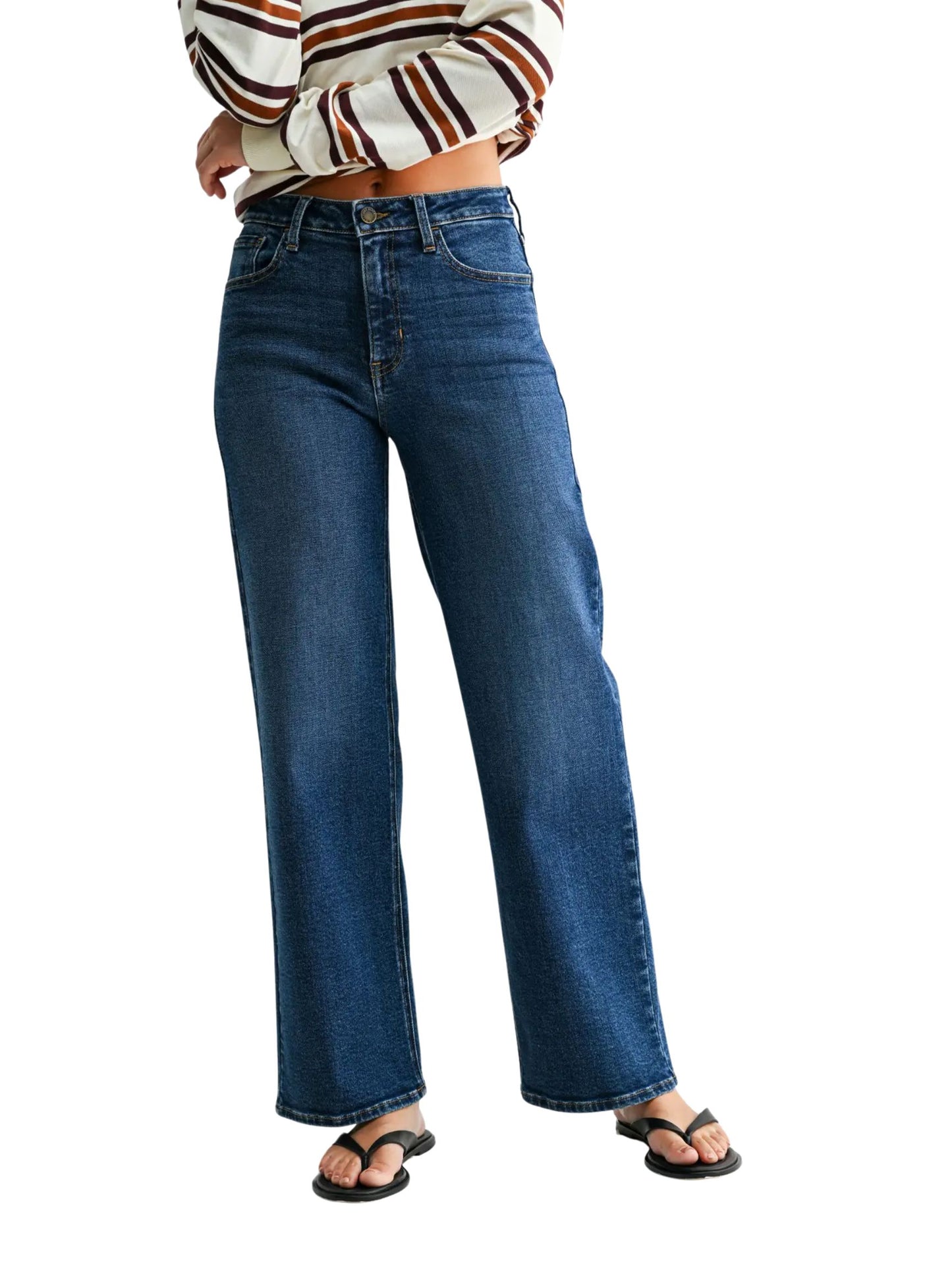 Classic Mid Rise Straight Denim