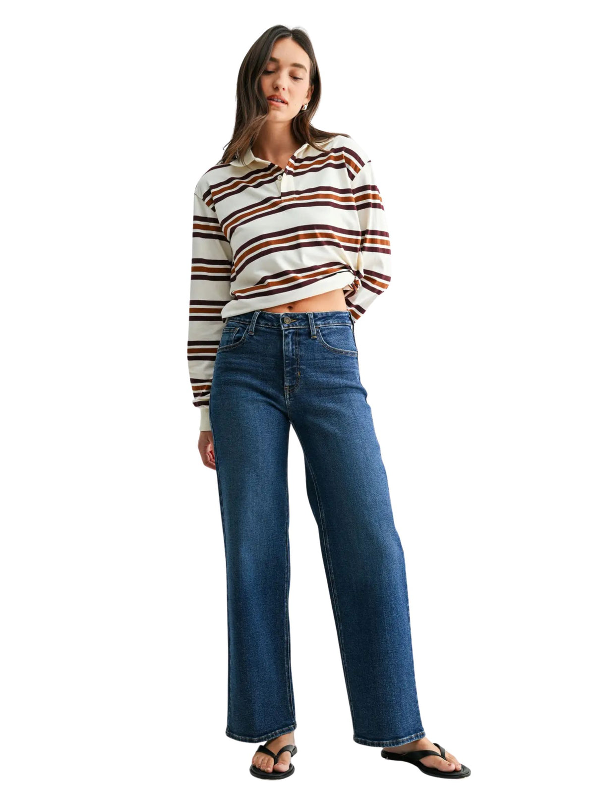Classic Mid Rise Straight Denim