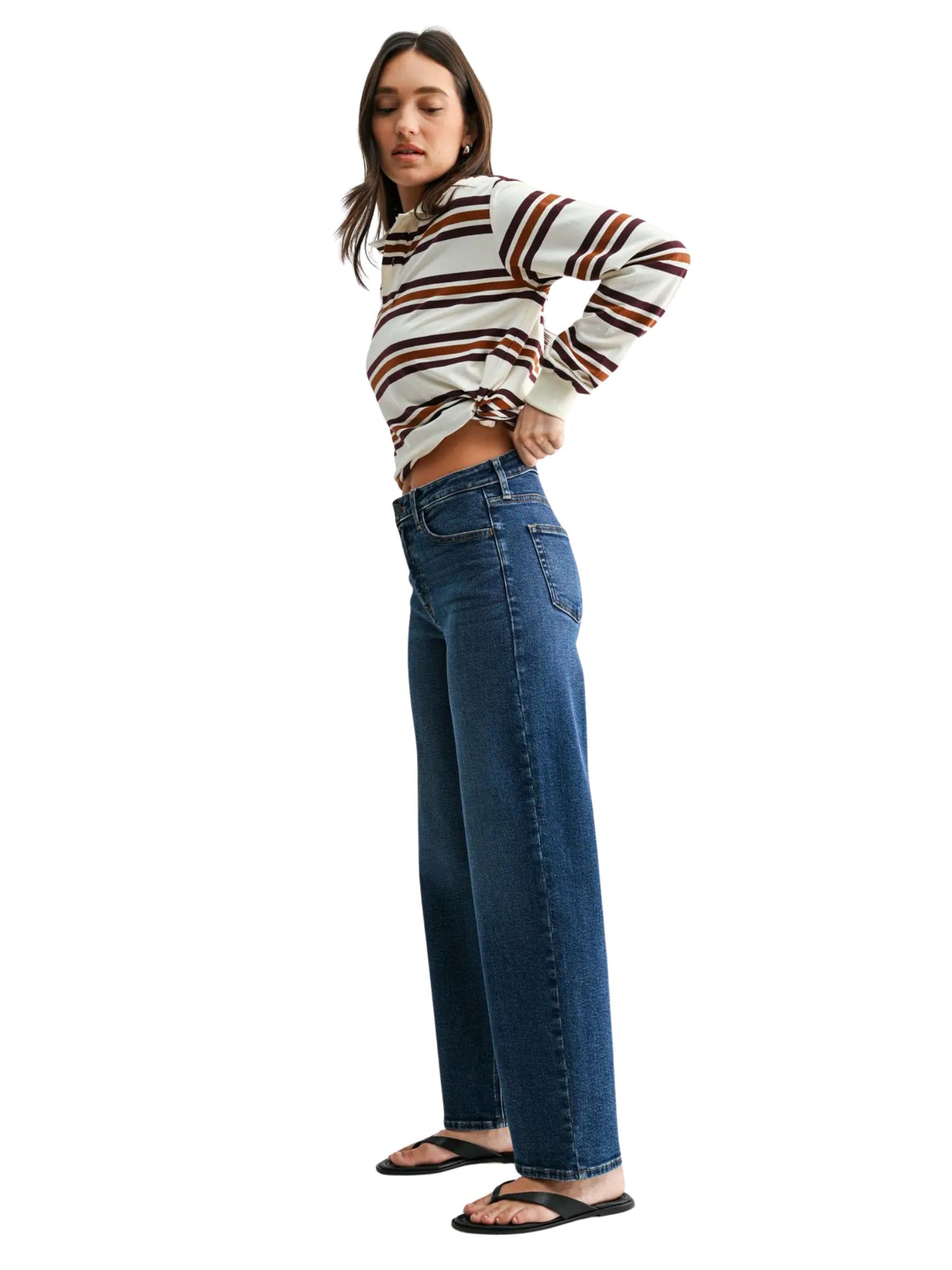 Classic Mid Rise Straight Denim