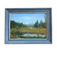 Vintage Marsh Landscape Oil Painting