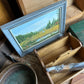 Vintage Marsh Landscape Oil Painting