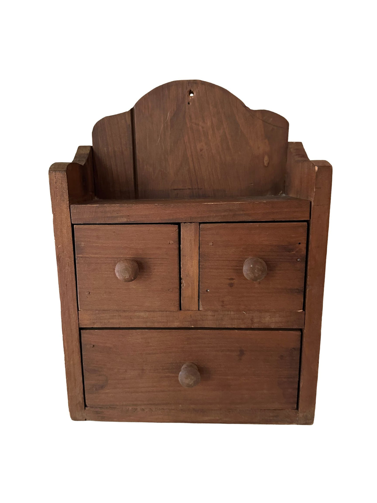 Vintage Primitive Wood Wall Cabinet