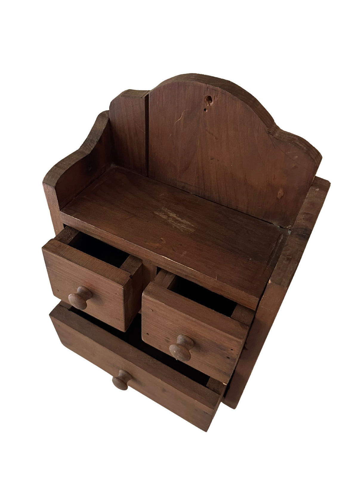 Vintage Primitive Wood Wall Cabinet