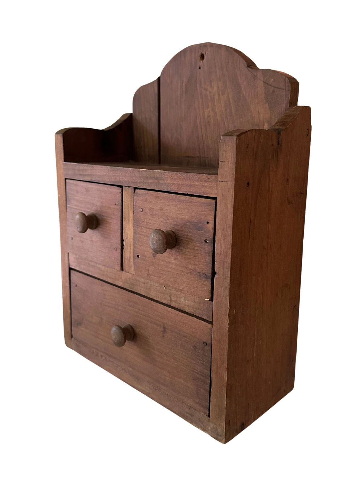 Vintage Primitive Wood Wall Cabinet