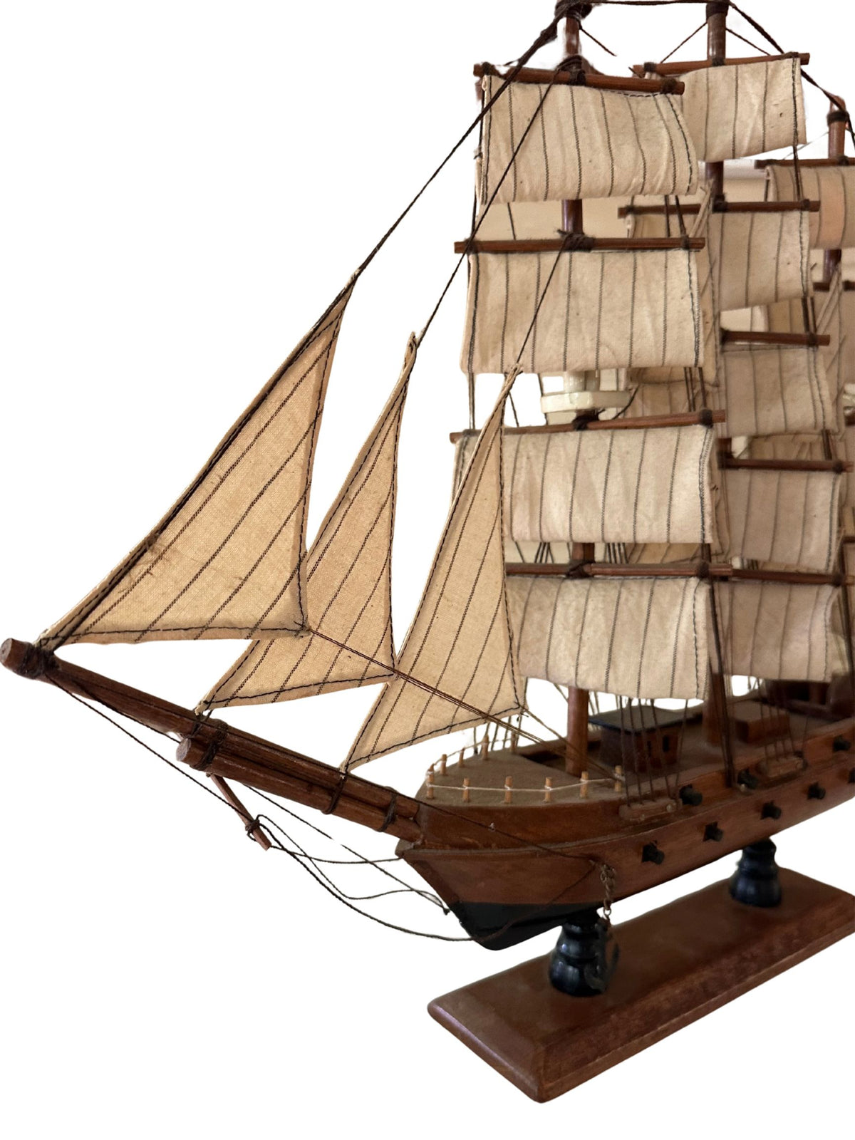 Vintage Wooden Model Sailing Ship - Pick Up Only