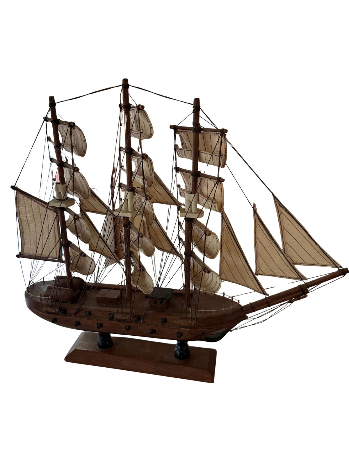 Vintage Wooden Model Sailing Ship - Pick Up Only