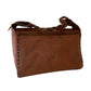 Vintage Tooled Leather Horse Shoulder Bag