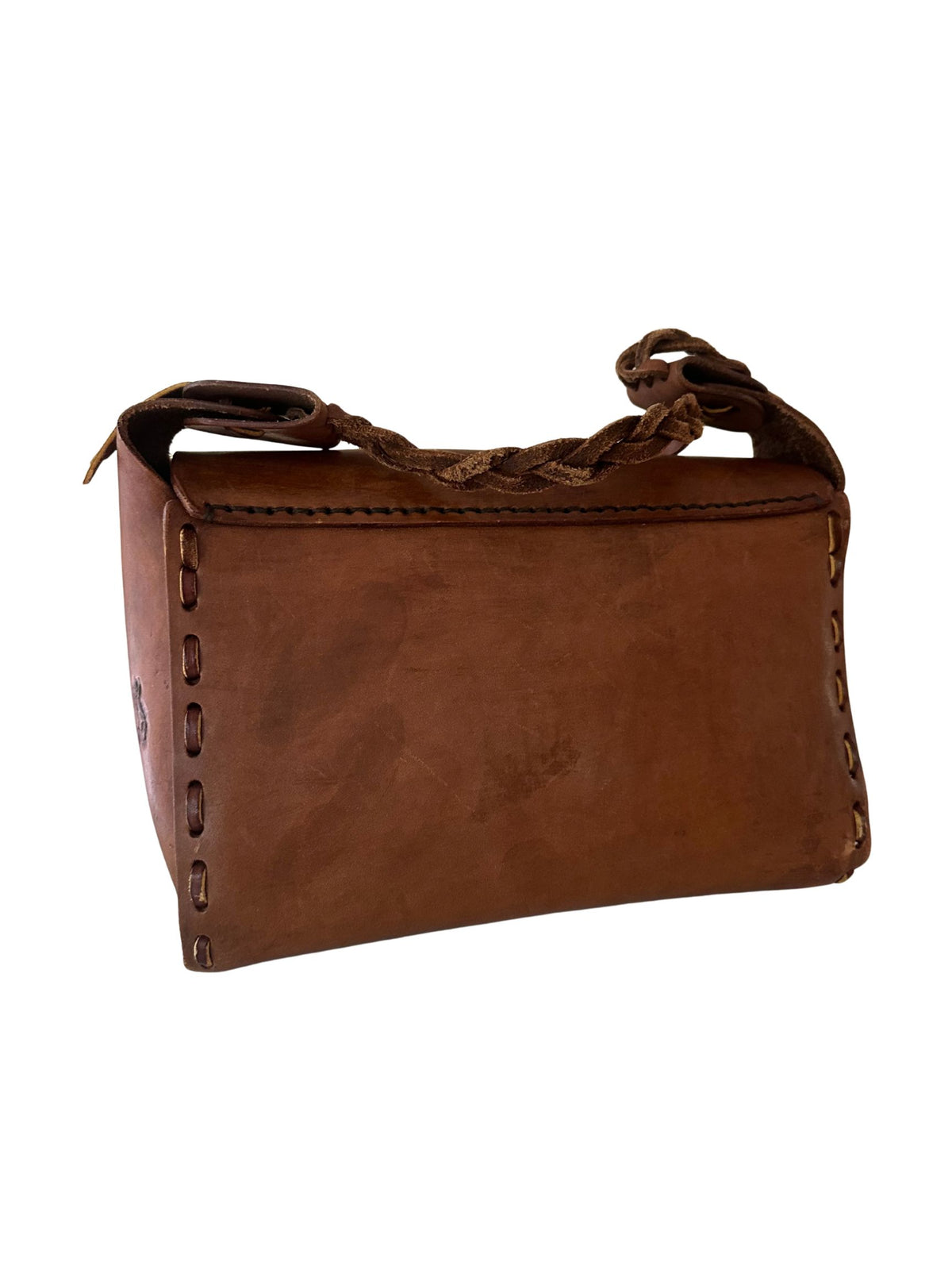 Vintage Tooled Leather Horse Shoulder Bag