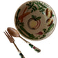 Vintage Hand-Painted Vegetable Salad Bowl Set - Pick Up Only