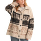 Marled Fuzzy Knit Button Down Sweater Cardigan