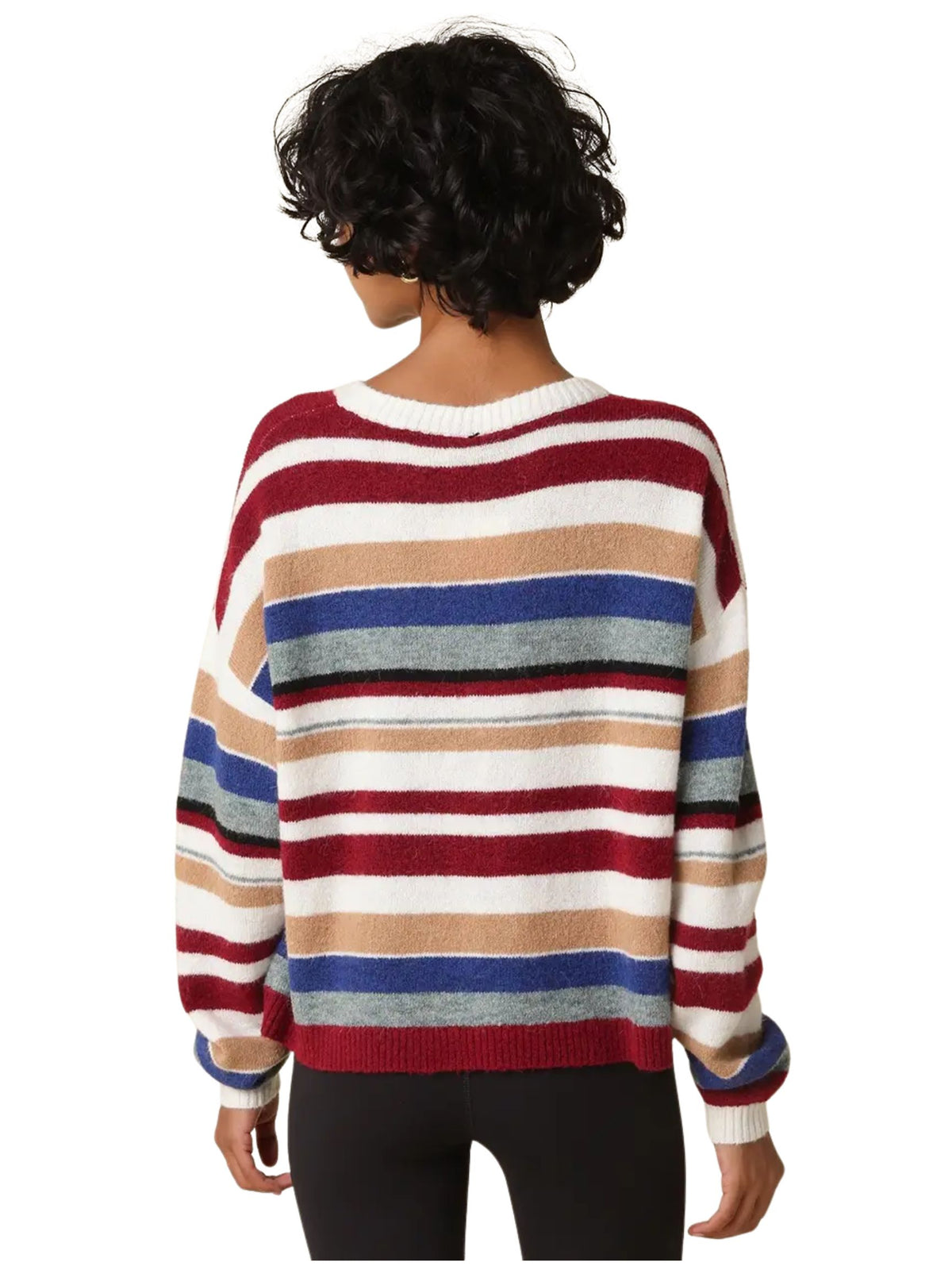 Clara Striped Button-Up Cardigan