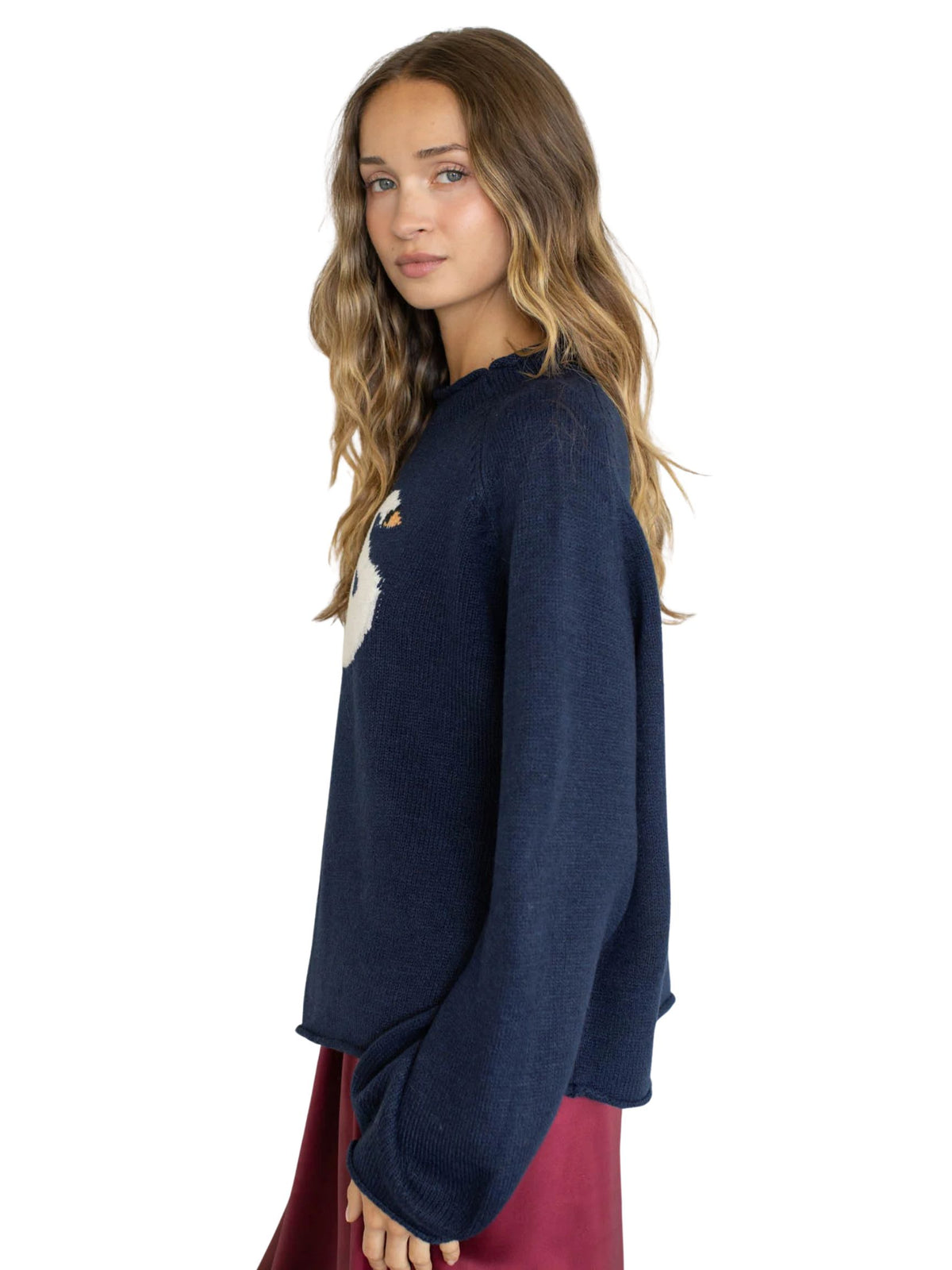 Navy Swan Sweater