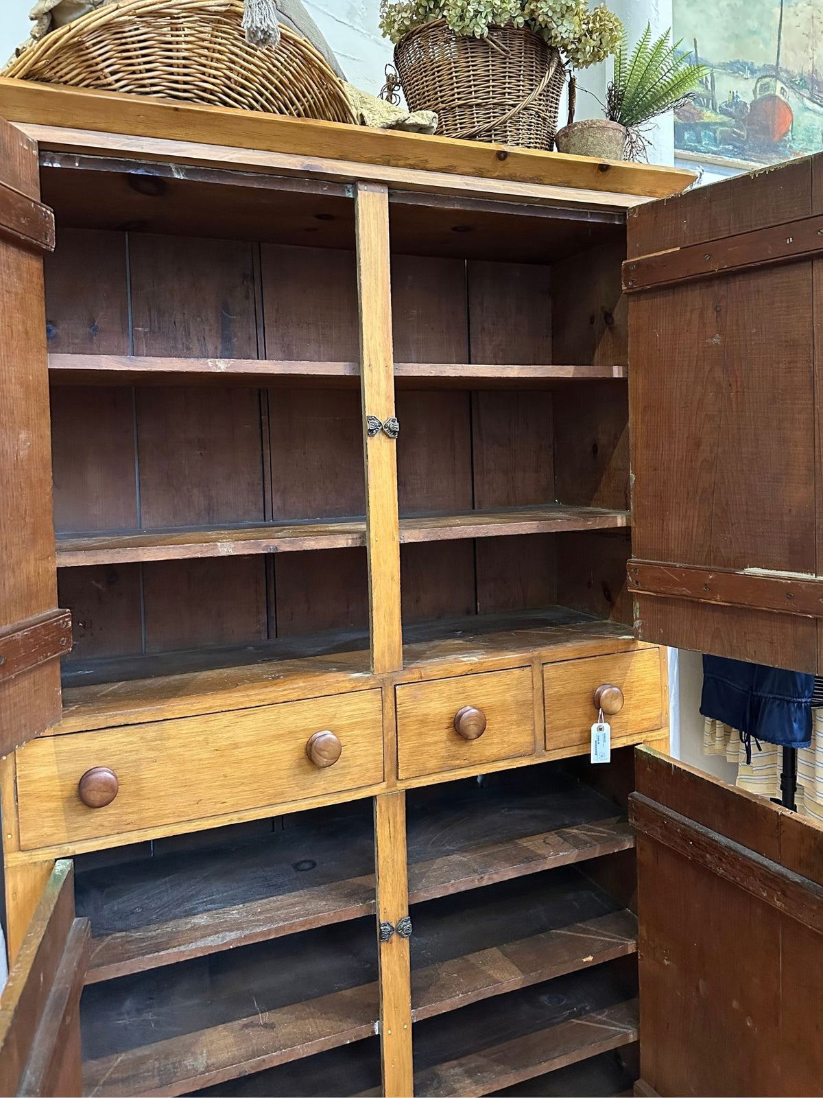 Vintage 19th Century Pine Cupcoard - Pick Up Only