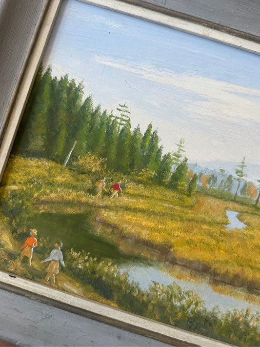 Vintage Marsh Landscape Oil Painting - Pick Up Only