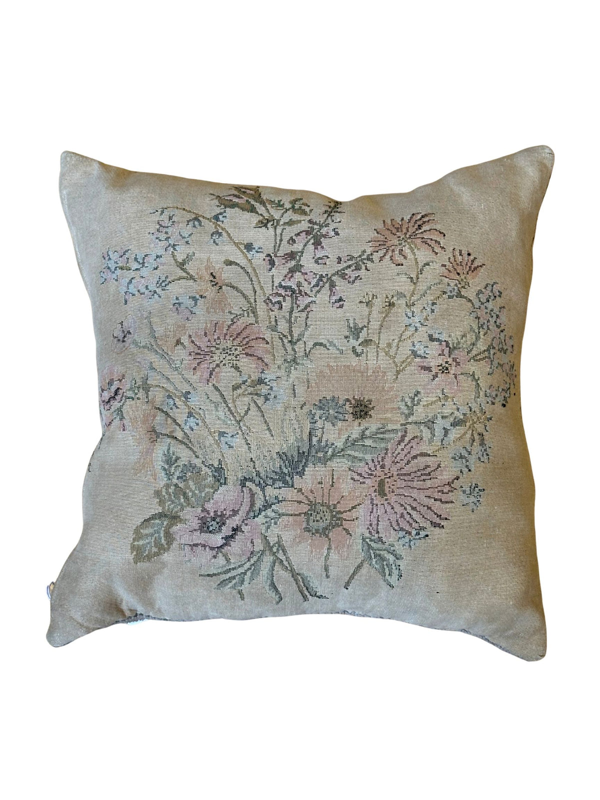 Vintage English Florals Kilm Pillow