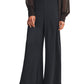 Wide-leg Center Seam Pull-on Trousers