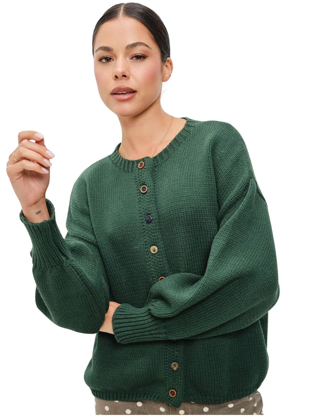Niko Cotton Button Up Knitted Cardigan