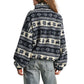 Fair Isle Sherpa Fleece Zip Jacket