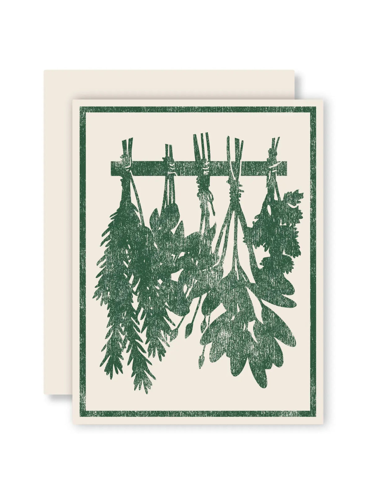Drying Herbs Letterpress Card