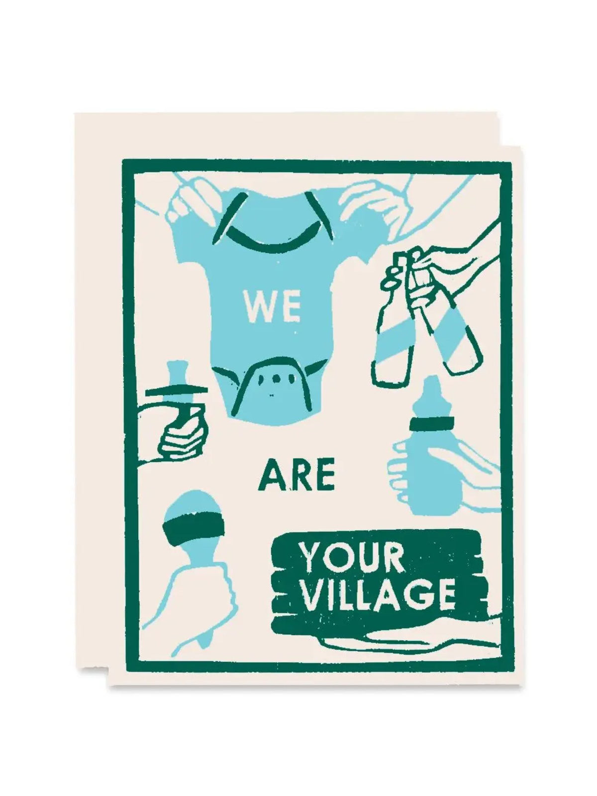 We Are Your Village New Baby Card