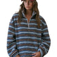 Cozy Stripe Sherpa Half Zip Pullover