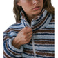 Cozy Stripe Sherpa Half Zip Pullover