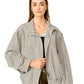 Plaid Funnel Neck Bomber Jacket