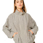 Plaid Funnel Neck Bomber Jacket