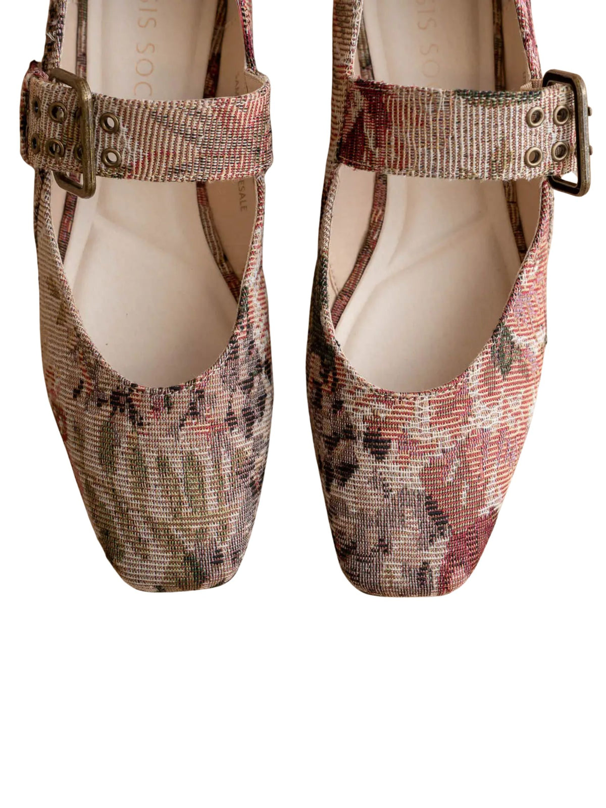 The Soho Mauve Tapestry Ballet Flat w/ Buckle