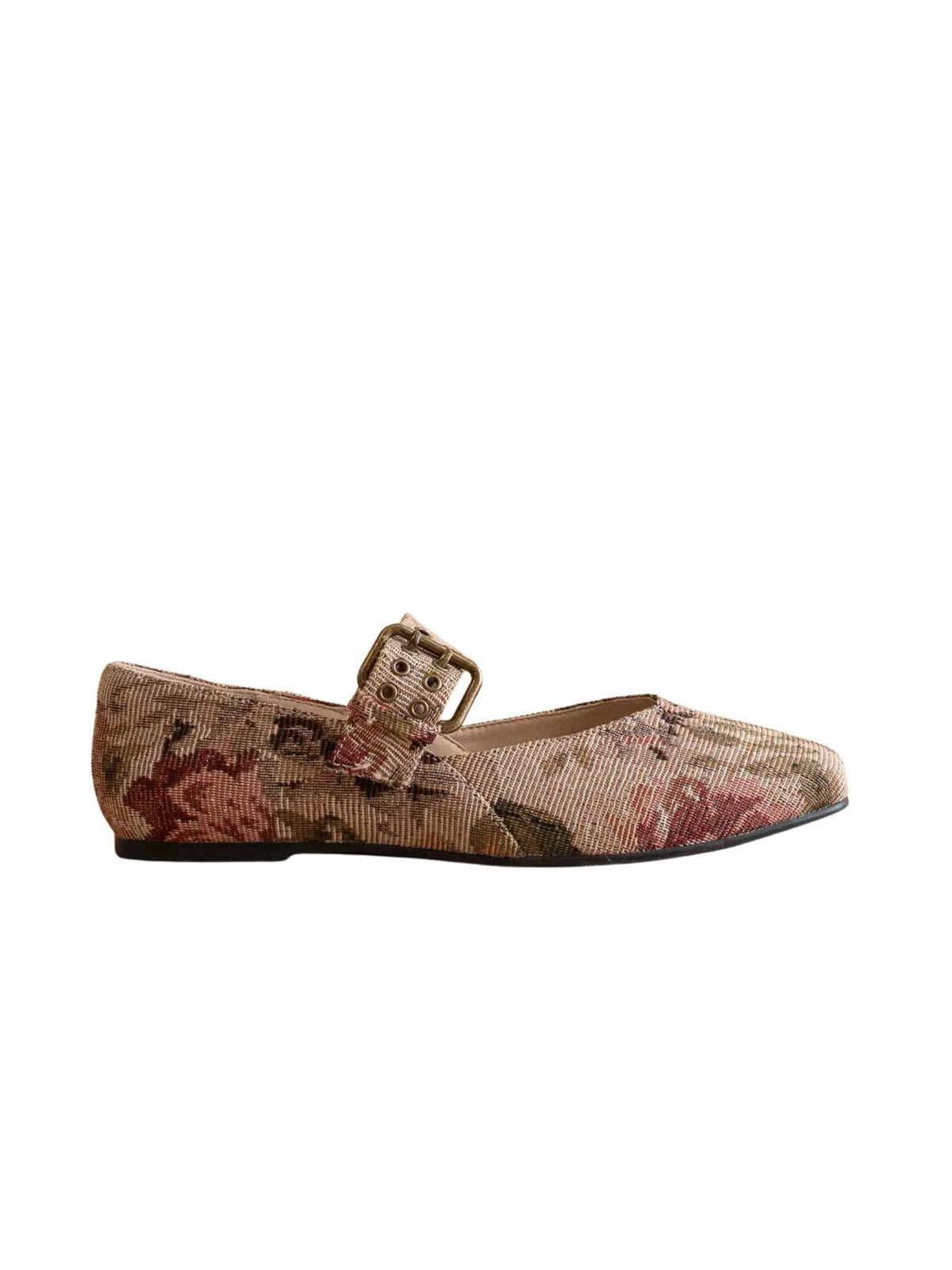 The Soho Mauve Tapestry Ballet Flat w/ Buckle