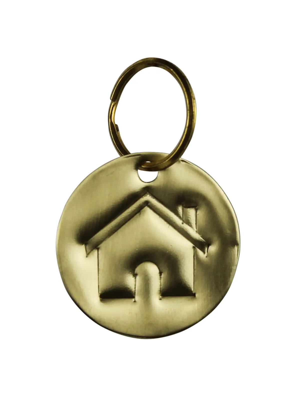 Pressed Brass Keychain - House