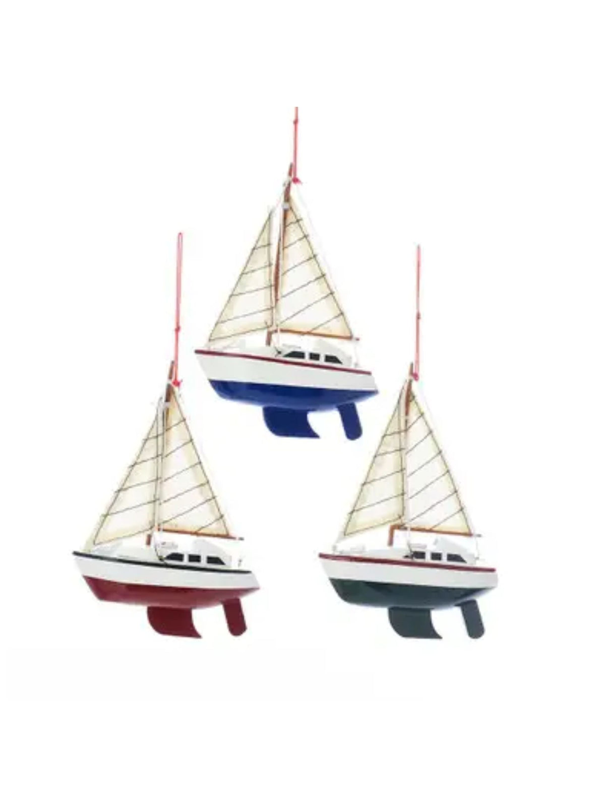 Yacht With Sails Ornament