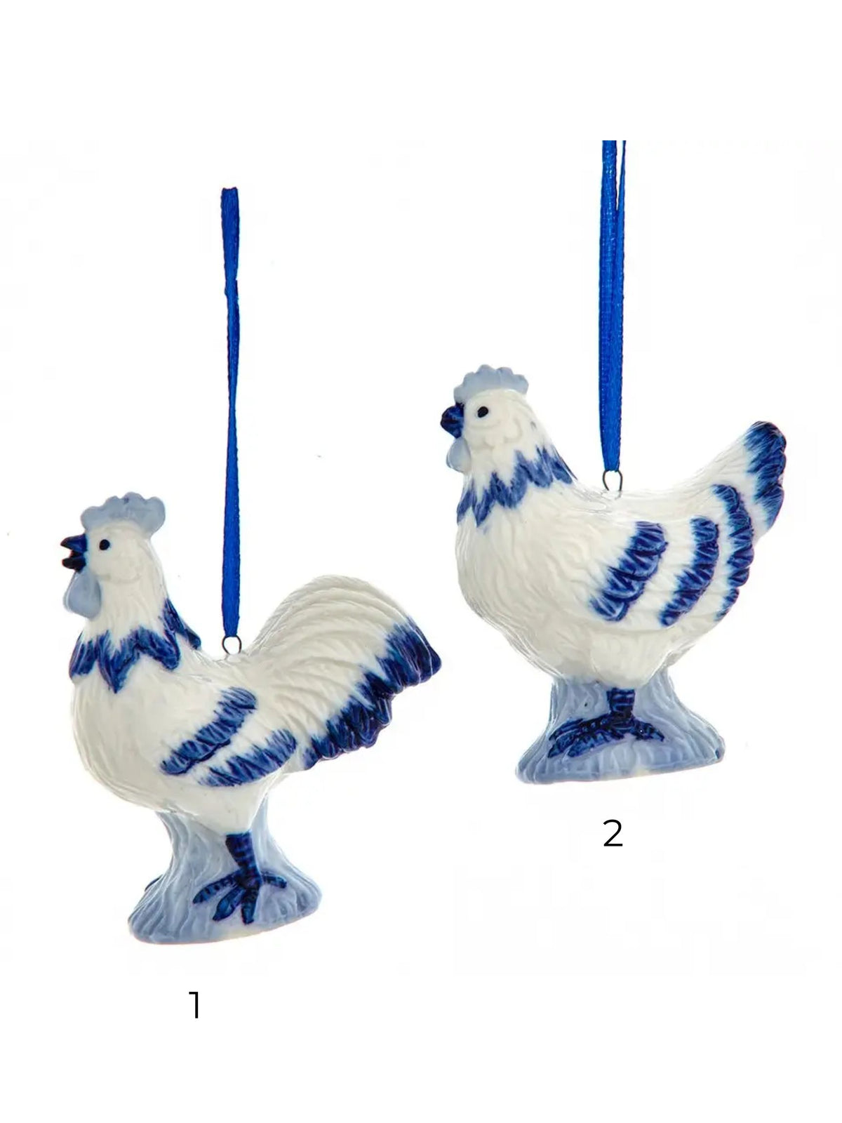 Delft Blue Hen Ornament