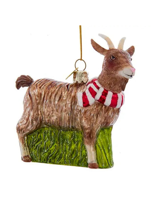 Glass Goat Ornament