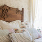 Rosehill Cottage Ruffle Block Print Throw Pillow