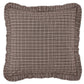 Coffee Brown Plaid Ruffled Euro Pillow