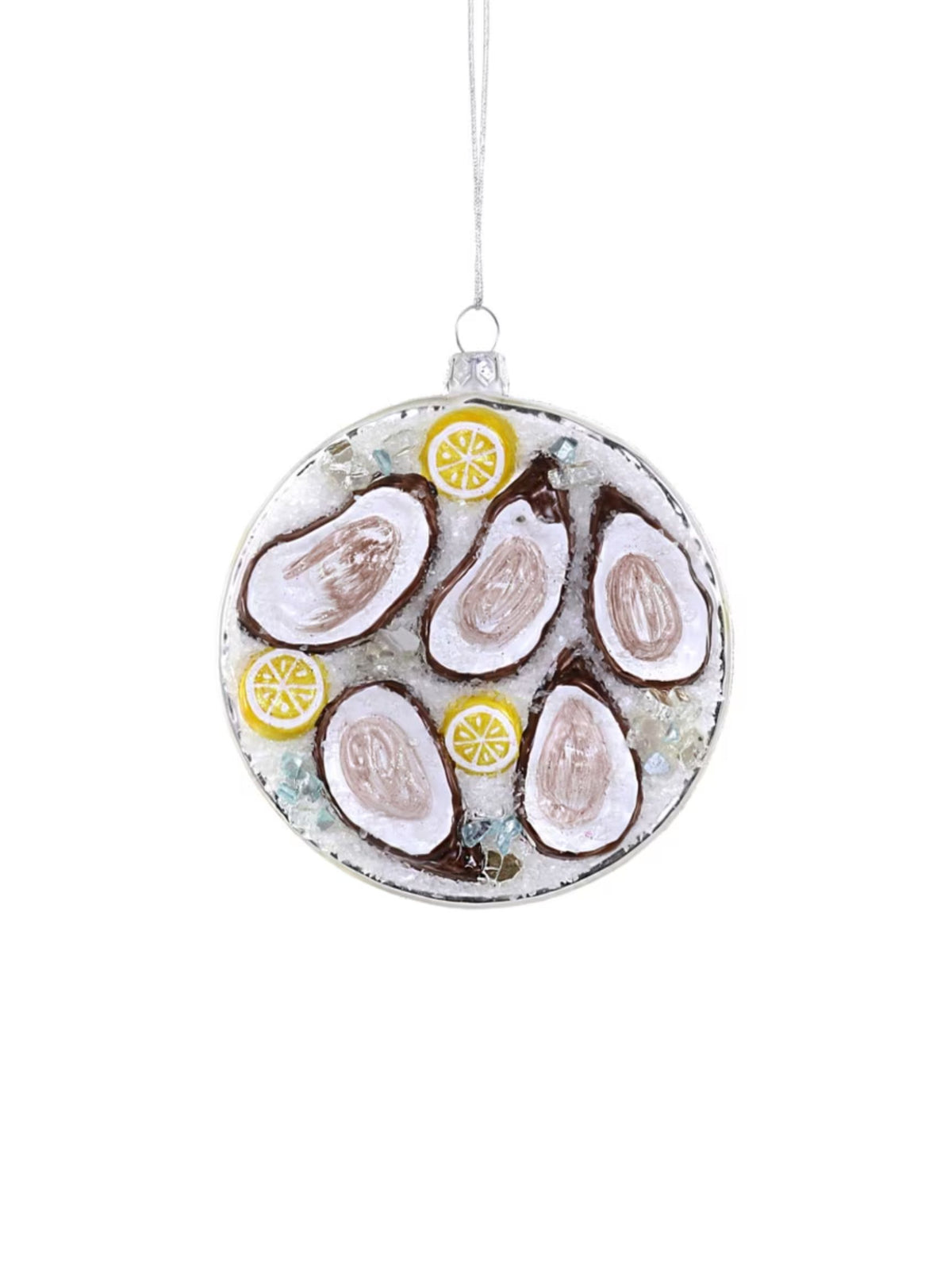 Plated Oysters on Ice Ornament