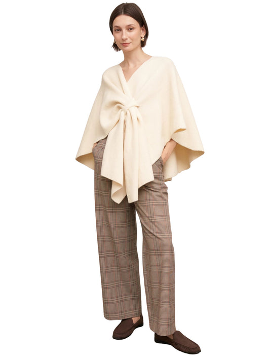 Sculptural Knot Knit Cape