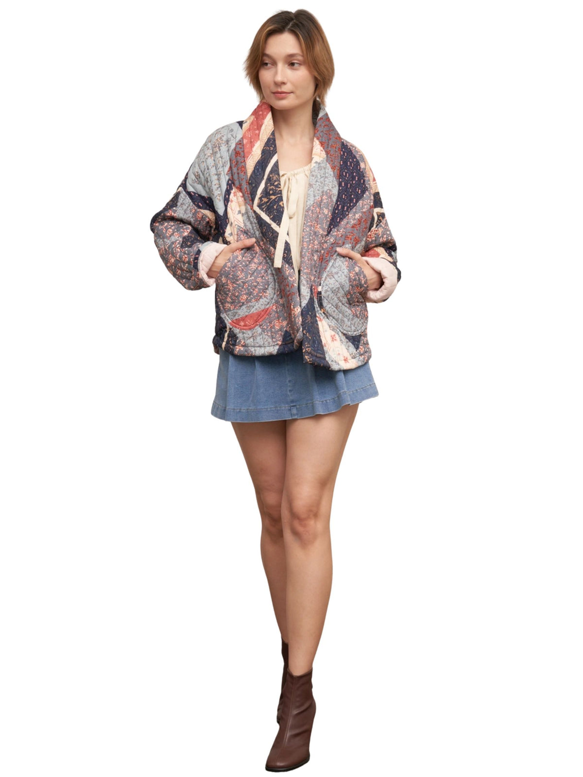 Multi Print Quilted Jacket