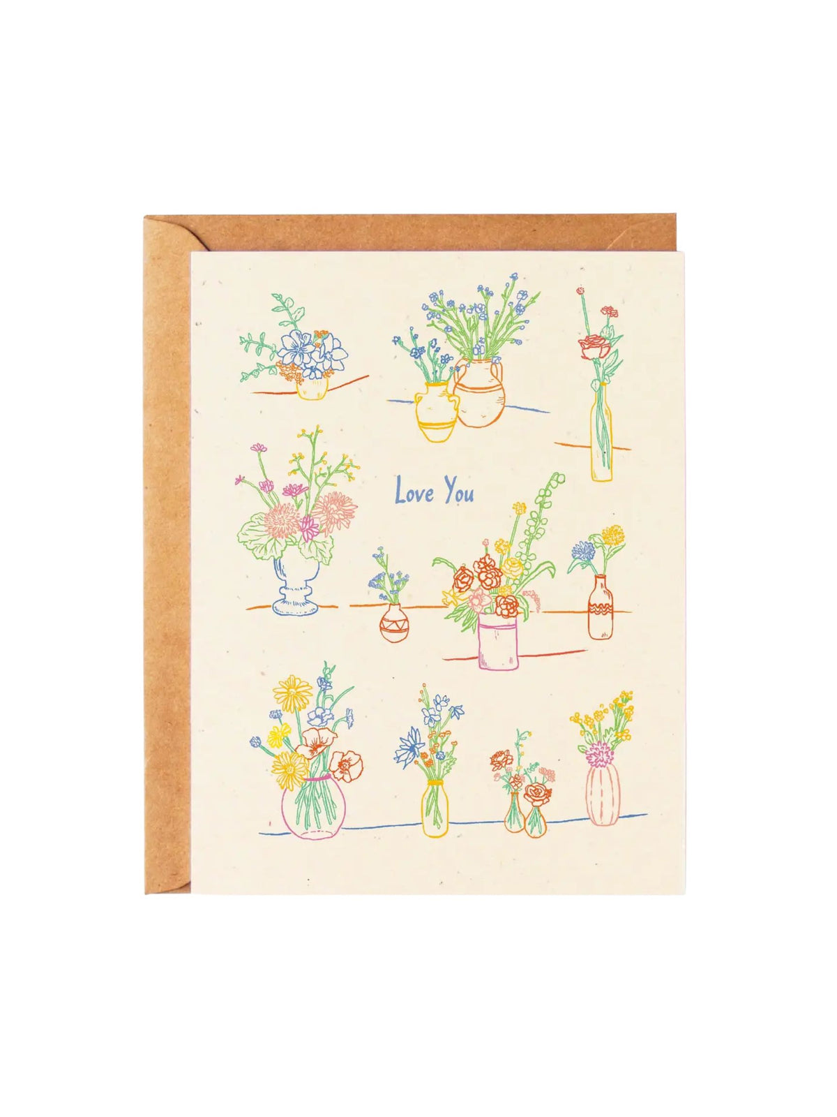 Love You - A Multitude of Vases Card