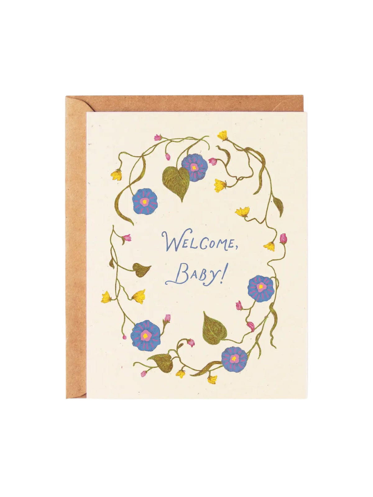 Welcome Baby - Floral Wreath Card