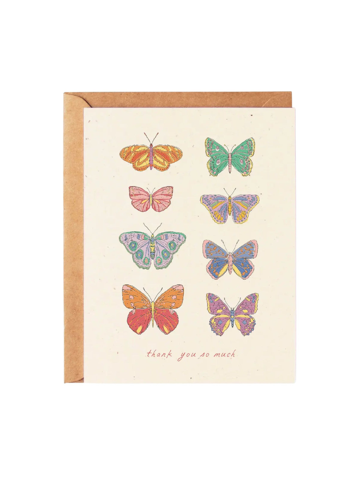 Thank You So Much - Retro Butterflies Card