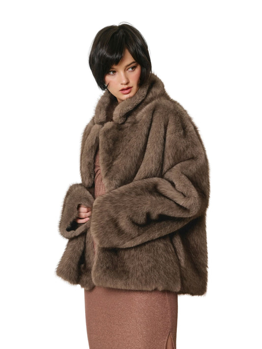 The Fiona Reversible Coat - Brown